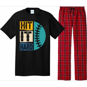 Hit It Hard Baseball Gift Pajama Set