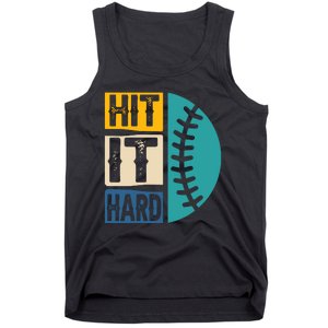 Hit It Hard Baseball Gift Tank Top