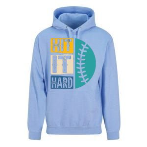 Hit It Hard Baseball Gift Unisex Surf Hoodie