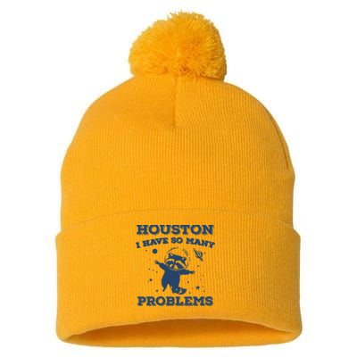 Houston I Have So Many Problems Vintage Pom Pom 12in Knit Beanie