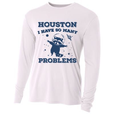 Houston I Have So Many Problems Vintage Cooling Performance Long Sleeve Crew