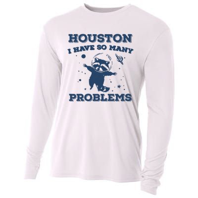 Houston I Have So Many Problems Vintage Cooling Performance Long Sleeve Crew