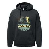 Hockey Ice Hockey Player Performance Fleece Hoodie