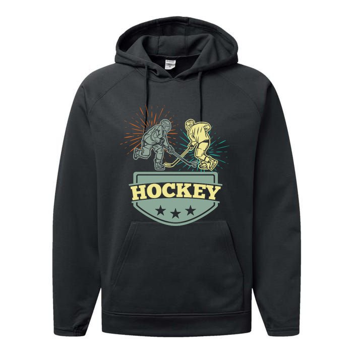 Hockey Ice Hockey Player Performance Fleece Hoodie