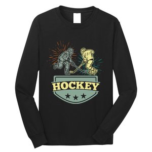 Hockey Ice Hockey Player Long Sleeve Shirt