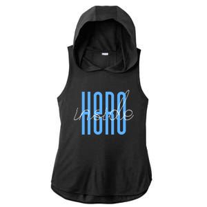 Hero Inside Ladies PosiCharge Tri-Blend Wicking Draft Hoodie Tank