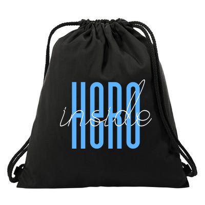 Hero Inside Drawstring Bag