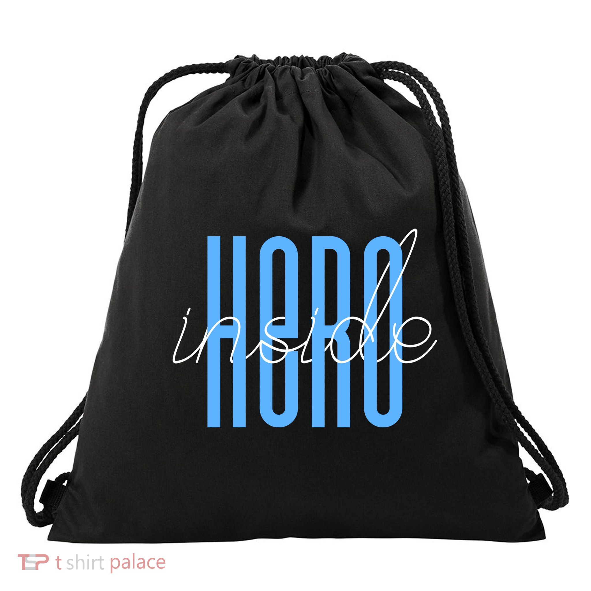Hero Inside Drawstring Bag