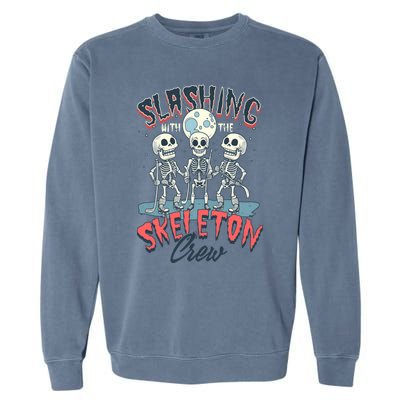 Halloween Ice Hockey Slashing With The Skeleton Crew Cute Gift Garment-Dyed Sweatshirt