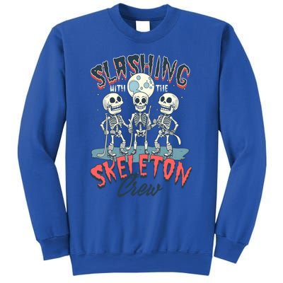 Halloween Ice Hockey Slashing With The Skeleton Crew Cute Gift Sweatshirt