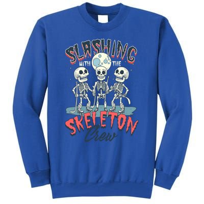 Halloween Ice Hockey Slashing With The Skeleton Crew Cute Gift Tall Sweatshirt