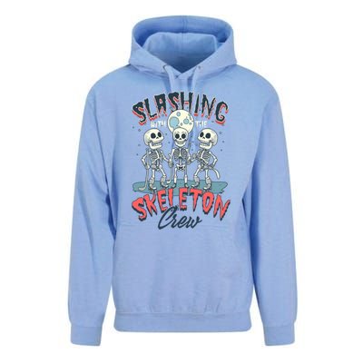 Halloween Ice Hockey Slashing With The Skeleton Crew Cute Gift Unisex Surf Hoodie