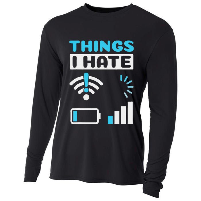 Hings I Hate Programmer Gamer Computer Nerd Cooling Performance Long Sleeve Crew