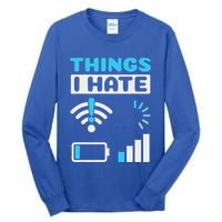 Hings I Hate Programmer Gamer Computer Nerd Tall Long Sleeve T-Shirt