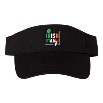 Half Irish Half Italian Irish Italian Flag Valucap Bio-Washed Visor