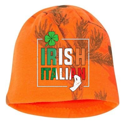 Half Irish Half Italian Irish Italian Flag Kati - Camo Knit Beanie