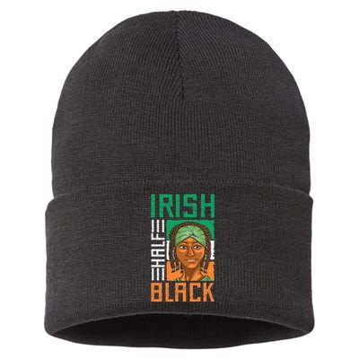 Half Irish Half French Drunk St Patrick Sustainable Knit Beanie