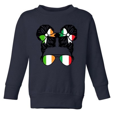 Half Irish Half Italian Girl Ireland Heritage Toddler Sweatshirt