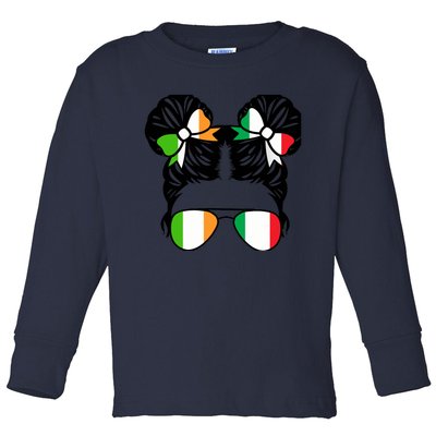 Half Irish Half Italian Girl Ireland Heritage Toddler Long Sleeve Shirt