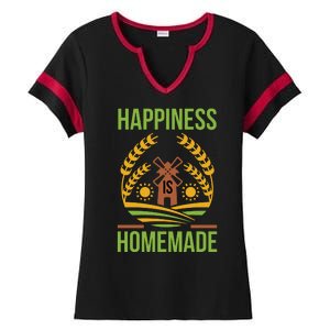 Happiness Is Homemade Ladies Halftime Notch Neck Tee