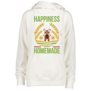 Happiness Is Homemade Womens Funnel Neck Pullover Hood