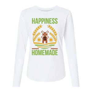 Happiness Is Homemade Womens Cotton Relaxed Long Sleeve T-Shirt