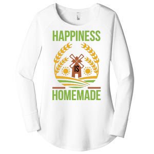 Happiness Is Homemade Women's Perfect Tri Tunic Long Sleeve Shirt