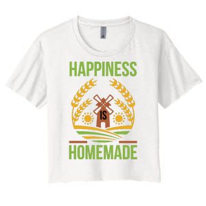 Happiness Is Homemade Women's Crop Top Tee