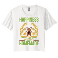 Happiness Is Homemade Women's Crop Top Tee