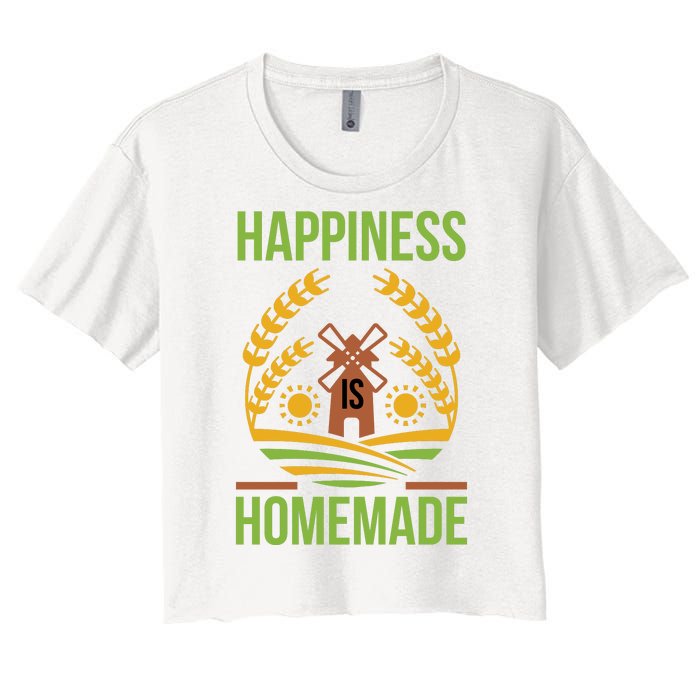 Happiness Is Homemade Women's Crop Top Tee