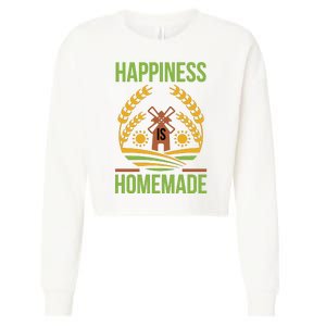 Happiness Is Homemade Cropped Pullover Crew