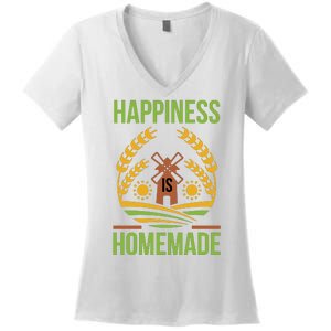 Happiness Is Homemade Women's V-Neck T-Shirt