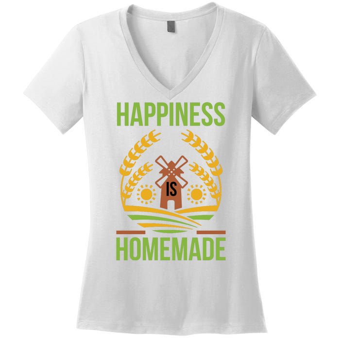 Happiness Is Homemade Women's V-Neck T-Shirt