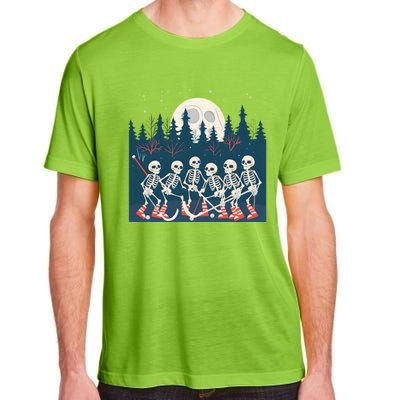 Halloween Ice Hockey Skeleton Hockey Team Gift Adult ChromaSoft Performance T-Shirt