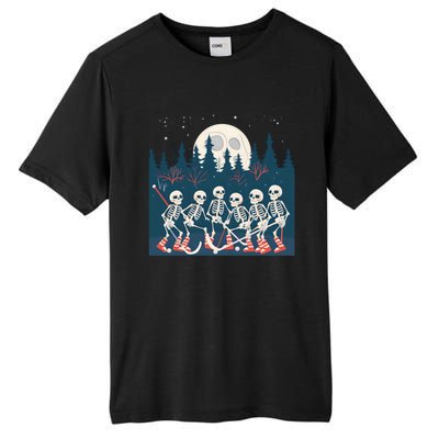 Halloween Ice Hockey Skeleton Hockey Team Gift Tall Fusion ChromaSoft Performance T-Shirt