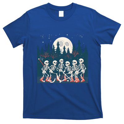 Halloween Ice Hockey Skeleton Hockey Team Gift T-Shirt