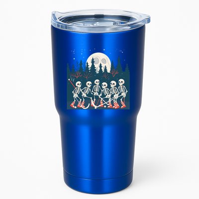 Halloween Ice Hockey Skeleton Hockey Team Gift Tumbler
