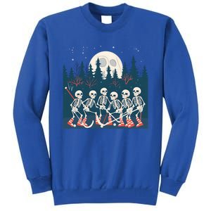 Halloween Ice Hockey Skeleton Hockey Team Gift Tall Sweatshirt