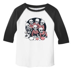 Halloween Ice Hockey Skeletons Hockey Team Gift Toddler Fine Jersey T-Shirt