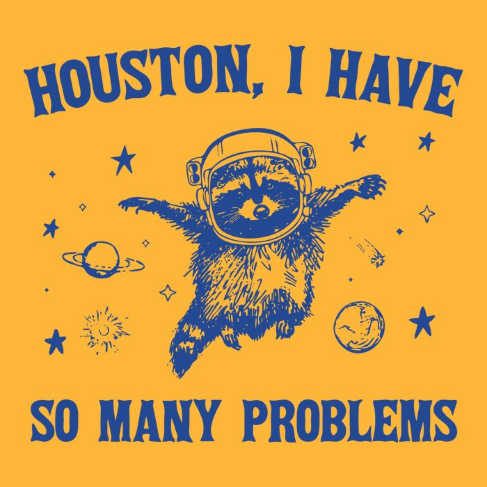 Houston I Have So Many Problems Pom Pom 12in Knit Beanie