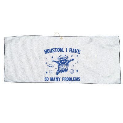 Houston I Have So Many Problems Large Microfiber Waffle Golf Towel