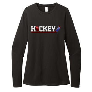 Hockey Ice Hockey Stick Gift Womens CVC Long Sleeve Shirt