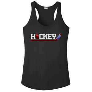 Hockey Ice Hockey Stick Gift Ladies PosiCharge Competitor Racerback Tank