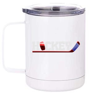 Hockey Ice Hockey Stick Gift 12 oz Stainless Steel Tumbler Cup