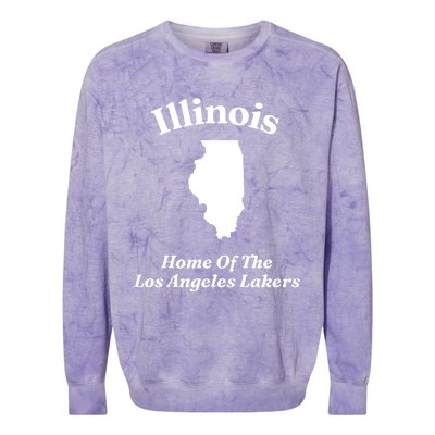 Hole Illinois Home Of The Los Angeles Laker Colorblast Crewneck Sweatshirt