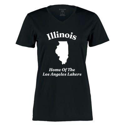 Hole Illinois Home Of The Los Angeles Laker Women's Momentum V-Neck T-Shirt