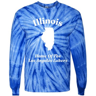 Hole Illinois Home Of The Los Angeles Laker Tie-Dye Long Sleeve Shirt