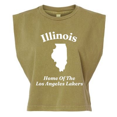 Hole Illinois Home Of The Los Angeles Laker Garment-Dyed Women's Muscle Tee