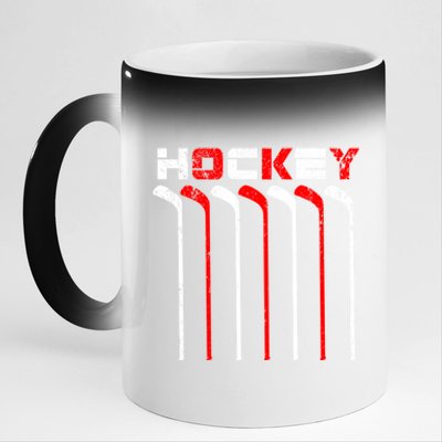 Hockey Ice Hockey Player Gift 11oz Black Color Changing Mug