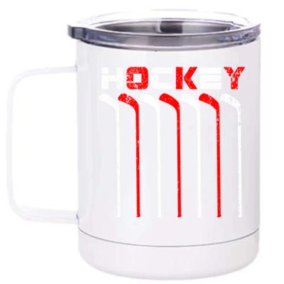 Hockey Ice Hockey Player Gift 12 oz Stainless Steel Tumbler Cup